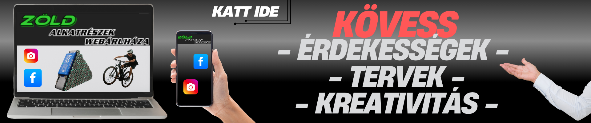 Kövesd, lájkold a zöld alkatrészek webáruházát instagrammon és facebookon, egyedi megoldások, érdekességek