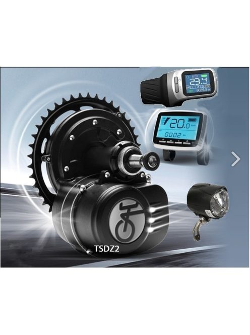 TONGSHENG TSDZ2B nyomatékszenzoros KÖZÉPMOTOR 48V 500W +USB a kijelzőn